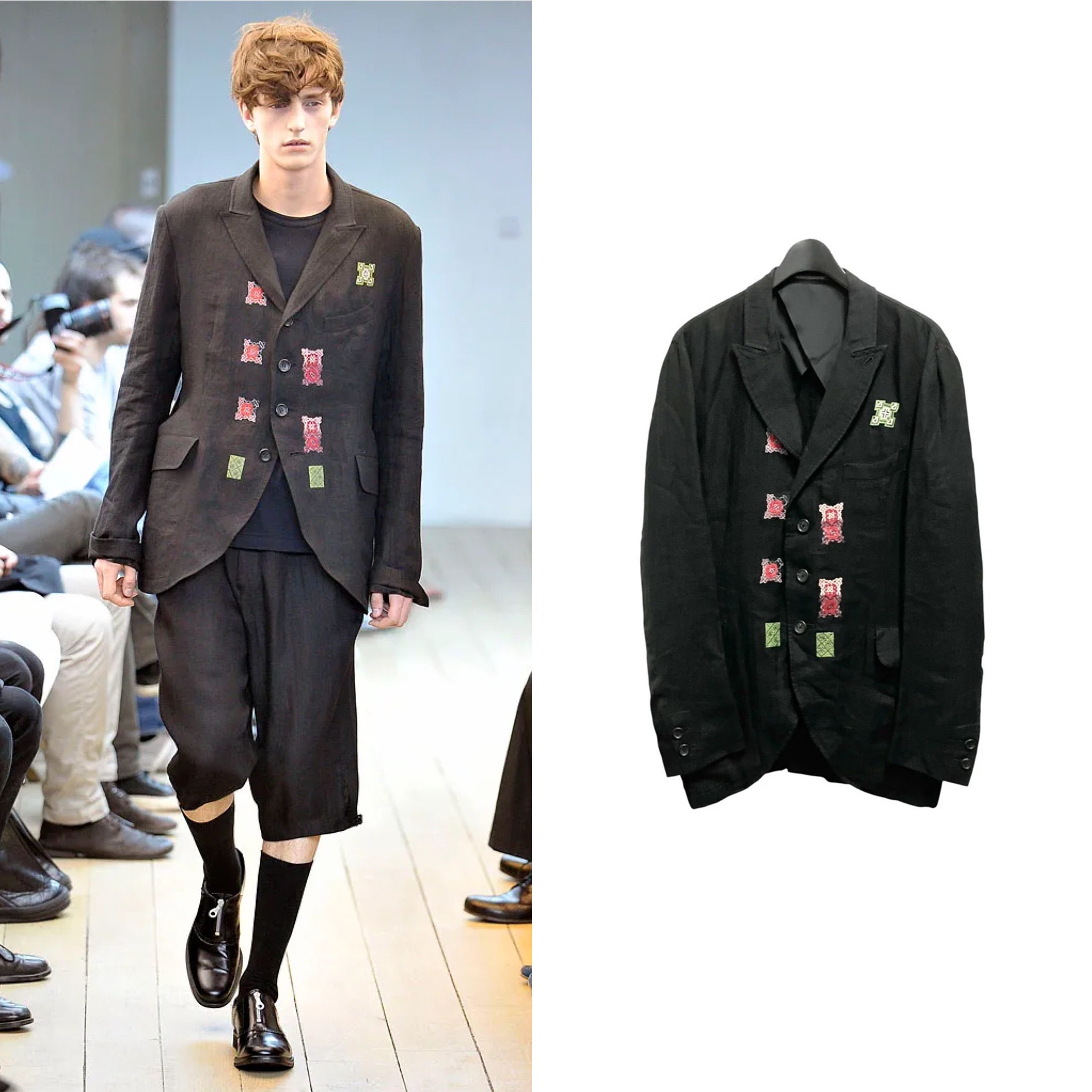 Yohji Yamamoto pour homme 11ss 棉麻刺绣夹克